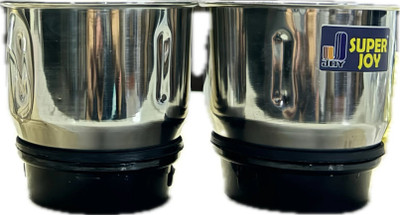 AJM Combo Chutney Jar Mixer Jar (500ml 500ml) Fit on 2 Lock & 4 Teeth Coupler Mixer Juicer Jar(500 ml)