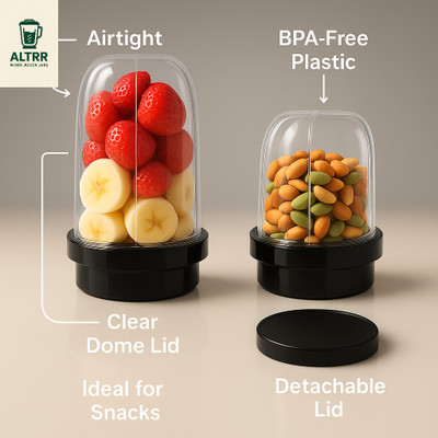 ALTRR Bullet Nutri Jar Set (642 ML & 383 ML) – Perfect for Smoothies, Chutneys & Dosas Mixer Juicer Jar(900 ml)