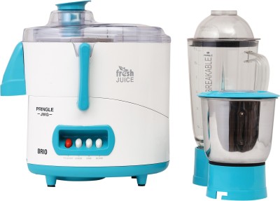 PRINGLE Brio Juicer Mixer Grinder 500 Juicer Mixer Grinder (2 Jars, Blue)