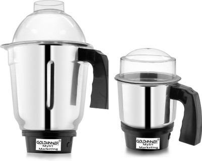 Goldwinner Heavy Liquid Jar and Chutney Jar for Mixer Grinder 350ML, 1000ML Steel with Lid. Mixer Juicer Jar(1000 ml)