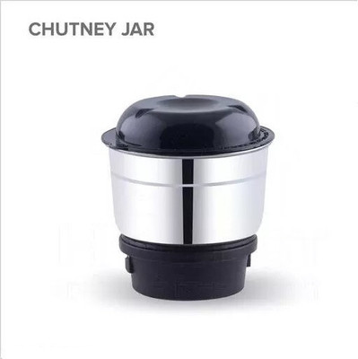 AJM STAINLESS STEEL MIXER CHUTNEY/GRINDER JAR WITH LID 400 ML| Mixer Juicer Jar(400 ml)