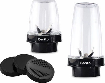 Benito Bullet Nutri 2Jar set for Mixer Grinder, Smoothies Maker Mixi-Grinder (500ml) Mixer Juicer Jar(300 ml)