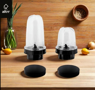 ALTRR Pack of 2 Nutri Jars (666 ML & 400 ML) – Perfect for Smoothies, Chutneys & Idlis Mixer Juicer Jar(900 ml)
