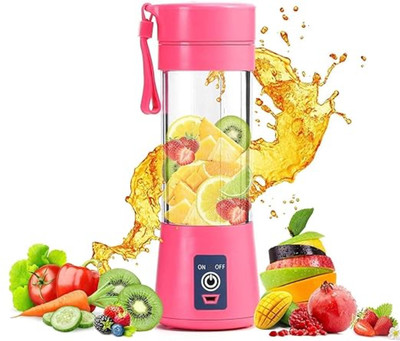 PocketShop Fruit Mixer Machine with 4 Blades for Home and Travel Mixer Juicer Jar(300 ml)