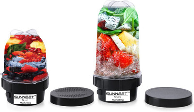 Sunmeet Bullet Jar for Mixer Grinder Set of 2 (530 ML,350 ML) ABS Transparent JarM50 Mixer Juicer Jar(880 ml)