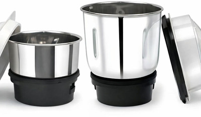 KEVRIZ Stainless Steel Mixer Grinder Jar Set (250 ml & 500 ml) Mixer Juicer Jar(750 ml)