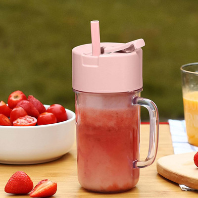 juiceoso Mixer Juicer Jar Aesthetic Mixer Juicer Jar(420 ml)