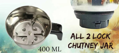BAJAJ Chutney Griender Jar Sumeet New Super Heavy Silver [ M.S.P. Bush ] Usha Mixer Juicer Jar(400 ml)