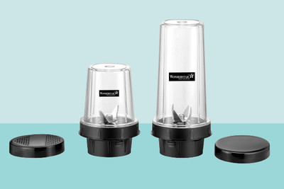 Wonder Star NUTRI BULLET JAR COMBO (600 + 300ML) || MIXER GRINDER CHTUNEY JARS COMBO Mixer Juicer Jar(900 ml)