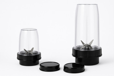 ALTRR Bullet Mixer Jar (350 ml & 530 ml)|4‑Teeth coupler|Compatible with bajaj/sujata Mixer Juicer Jar(1000 ml)