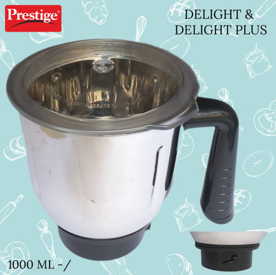 Prestige Medium Jar For Delight / Delight Plus Mixer Grinder [ Stainless Steel ] Mixer Juicer Jar(1000 ml)
