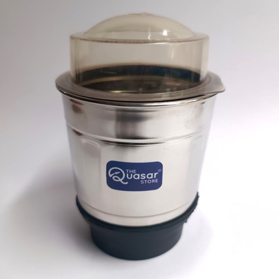 The Quasar Store Chutney Jar Mixer Jar Fit on 2 Lock & 4 Teeth Coupler Mixer Juicer Jar(600 ml)