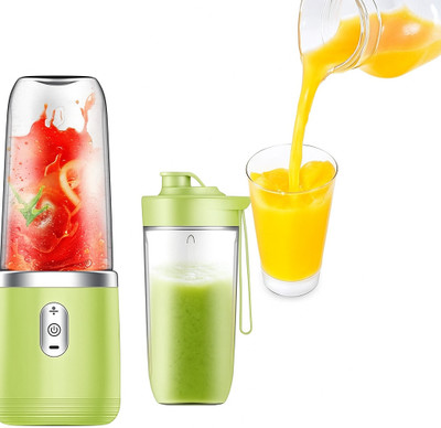 Craft bazaar Portable USB Juicer Blender for Smoothies& Juices Rechargeable &Travel Friendly Mixer Juicer Jar(400 ml)