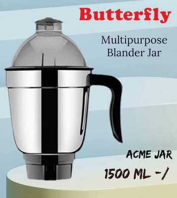 ABC Butterfly Stainless Steel ACME Jar [ BIG JAR ] Multipurpose Jar Mixer Juicer Jar(1500 ml)