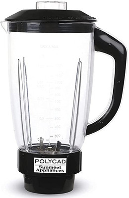 Polycad Milkshake Jar with Lid for mixer grinder (1500ML), ABS Plastic SAterial, SA17 Mixer Juicer Jar(1.5 L)