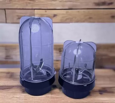 REGOLITH ENTERPRISES Heavy Bullet Jar for Mixer Grinder Set of 2 (530ml & 350ml) Mixer Juicer Jar(880 ml)