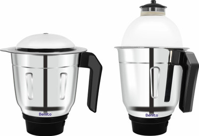 Benito ULTRA Heavy Quality SS Jar Set (Dry & Wet) | (1500ml & 1200ml) for Mixer Juicer Jar(1500 ml)