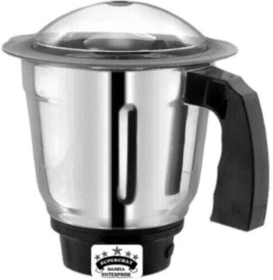 HRK Dry Jar with Handle Heavy Duty Aluminium Base with Lid Fitting All Regular Mixer Juicer Jar(1000 ml)