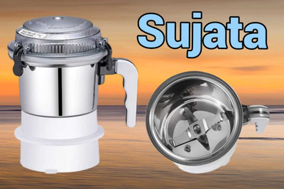 SUJATA CHUTNEY JAR : SURGICAL STAINLESS STEEL & STEEL BLADE ( HEAVY DUTY, ORG. ) Mixer Juicer Jar(400 ml)