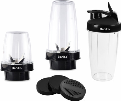 Benito Nutri Bullet Jar Set(500&300ml)with Sipper Bottle-Compatible with Mixer Grinder| Mixer Juicer Jar(500 ml)