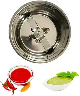 AJM Mini Chutney Jar Fit on 2 Lock & 4 Teeth Coupler Mixer Juicer Jar(400 ml)