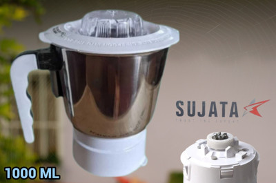 SUJATA Grinder Steel Jar [SURGICAL STAINLESS STEEL BLADE] Mixer Juicer Jar(1000 ml)