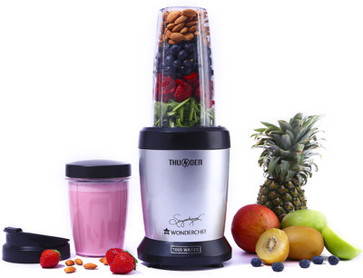WONDERCHEF Nutri-blend Thunder, 1000W, 22000 RPM Mixer-Grinder-Blender, Stainless Steel 6-Blade Assembly, 2 Unbreakable Tritan Jars Mixer Juicer Jar(1000 ml)