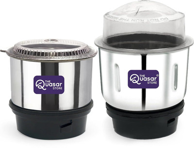 The Quasar Store Combo Mixer Grinder Chutney Jar (250ml 500ml) Fit on 2 Lock & 4 Teeth Coupler Mixer Juicer Jar(400 ml)