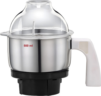 AJS spares 500 ml PREETHI_Small/Chutney Jar with 4TEETH Coupler, MGA504 Mixer Juicer Jar(0.5 L)