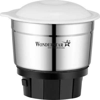 Wonder Star Stainless Steel Chutney Jar Compatible with 4-Teeth Coupler & 2-Locking System Mixer Juicer Jar(400 ml)