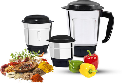 JAIA Black Combined Stainless Steel Multipurpose Mixer Jar Mixer Juicer Jar(2400 ml)