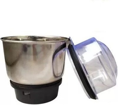 Muenterprises Steel Mixer Grinder Chutney Dry jar with lid Mixer Juicer Jar(400 ml)