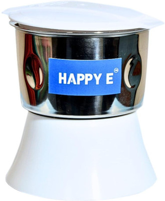 HAPPY-E Stainless Steel Chutney Jar Leakproof, Aluminum Bushplate, ABS Plastic Base Mixer Juicer Jar(400 ml)