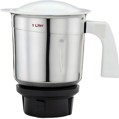 AJS spares 1 Litre PREETHI_Dry Grinding Jar with 4TEETH Coupler, MGA515 Mixer Juicer Jar(1000 ml)