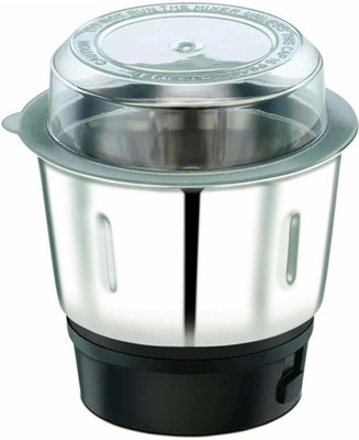 bhart Steel Mixer Grinder Chutney Dry jar with lid Mixer Juicer Jar(500 ml)