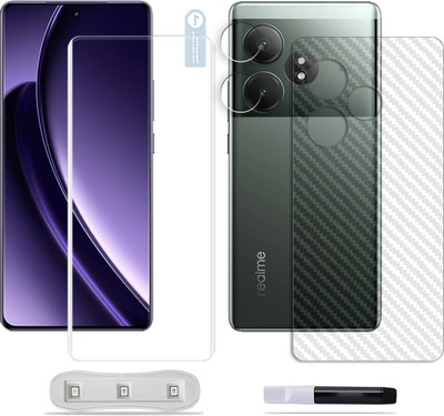 ARBAN Front and Back Tempered Glass for Realme GT Neo6 5G Tempered Glass Screen Protector ( 1 UV TEMPERED GLASS SCREEN PROTECTOR + 1 BACK CARBON FIBER SKIN + 1 CAMERA LENS PROTECTOR )(Pack of 1)