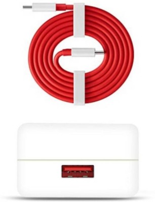 Wrapo 30 W SuperVOOC 3.1 A Mobile Charger with Detachable Cable(White & Red, Cable Included)