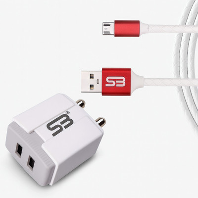 SB Wall Charger Accessory Combo for Vivo Y19, Vivo U10 64, Vivo V15 Pro, OPPO A11K, OPPO F9 Pro(White)