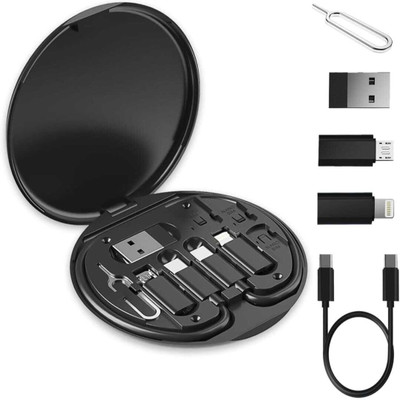 THE MOBILE POINT USB Gadget Accessory Combo for Inbuilt Mobile Stand Compatible with iPhone, Samsung & other Devices(Black)