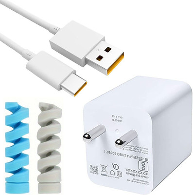 UrCart Wall Charger Accessory Combo for 67W OPP-O Reno 2F, OPP-O Reno 2Z, OPP-O Reno A, OPP-O Reno Ace(White)