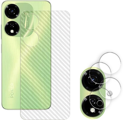 SOMTONE Screen Guard for itel P55 5G Camera Lens Glass Protector | Anti-Scratch | Edge to Edge Full Coverage | 9H Hardness (BACK CARBON FIBER SKIN + CAMERA LENS PROTECTOR)(Pack of 2)