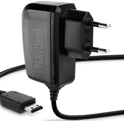 navdevi enterprise Wall Charger Accessory Combo for Samsung GT-E1200Y, GT-S3310, Guru Series 1200 / M600, M600 B100, Keypad Basic Phones(Black)