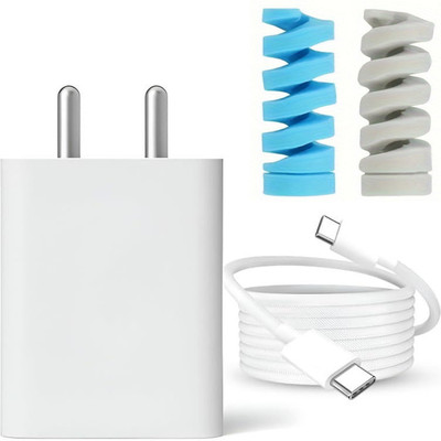 UrCart Wall Charger Accessory Combo for 80W Xiaomi Mi Max 3 Pro / Max3 Pro Quick Dash Flash Super Vooc(White)
