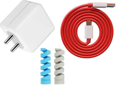 UrCart Wall Charger Accessory Combo for 80W Nokia 8, Xiaomi Mi Max 2, One-Plus 6, Honor 8 Pro/ V10/ 10, Sam-Sung(White)