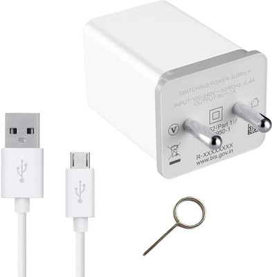 EYNK Wall Charger Accessory Combo for Realme 3i, Realme 3 Pro, Realme C2, Realme 3 & All Mobiles(White)