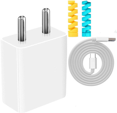 UrCart Wall Charger Accessory Combo for 80W Moto G31 / G 31, Moto E40 / E 40, Sam-Sung Galaxy F42 / F 42(White)