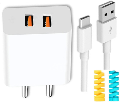 UrCart Wall Charger Accessory Combo for 67W iQOO 7 Legend, Doogee S88 Plus, Doogee S59 Pro, Ulefone Armor 10(White)