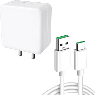VOLTDIC Wall Charger Accessory Combo for Oppo A96, Oppo Reno2 F, OnePlus 5, 30W 5V/6A, (Upto 65W Supported)(White)