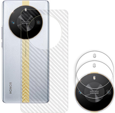 SOMTONE Screen Guard for Honor X50 GT 5G Camera Lens Glass Protector | Anti-Scratch | Edge to Edge Full Coverage | 9H Hardness (BACK CARBON FIBER SKIN WITH CAMERA LENS PROTECTOR)(Pack of 2)