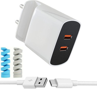 ShopReals Wall Charger Accessory Combo for 40W OPP-O A16 / A 16, OPP-O A17 / A 17, OPP-O A34 / A 34, OPP-O A55(White)